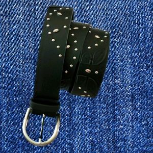 💕 Black Leather Butterfly Belt